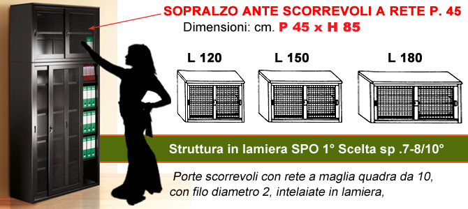 armadio basso scorrevoli rete