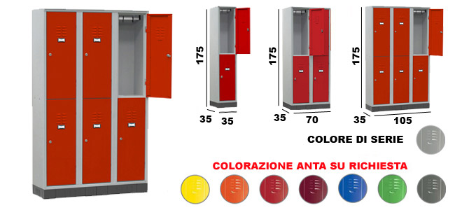 Armadietti Sovrapposti su zoccolo