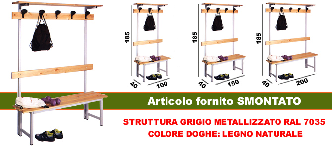 Panche con doghe in legno