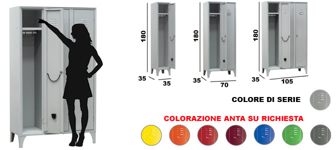 armadietto per spogliatoio