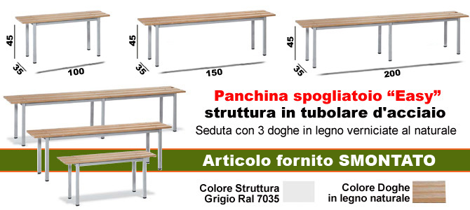 Panche con doghe legno