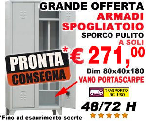 Offerta armadietti sporco pulito 80x40x180