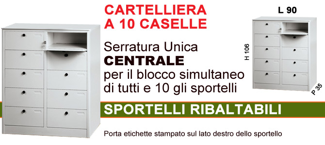 Cartelliera a 10 caselle