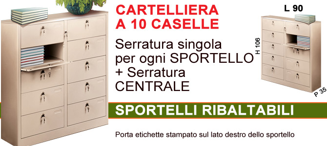 Cartelliera a 10 caselle