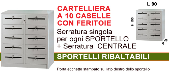 Cartelliera a 10 caselle